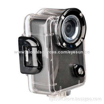 Wi-Fi P2P Waterproof Sports Camera with Internet Control/Monitoring, Supports iOS, Android and PC